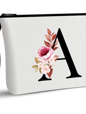 A-Z Personalized Makeup Bag, Birthday Gifts for Women Mom, Gifts for Best Friend